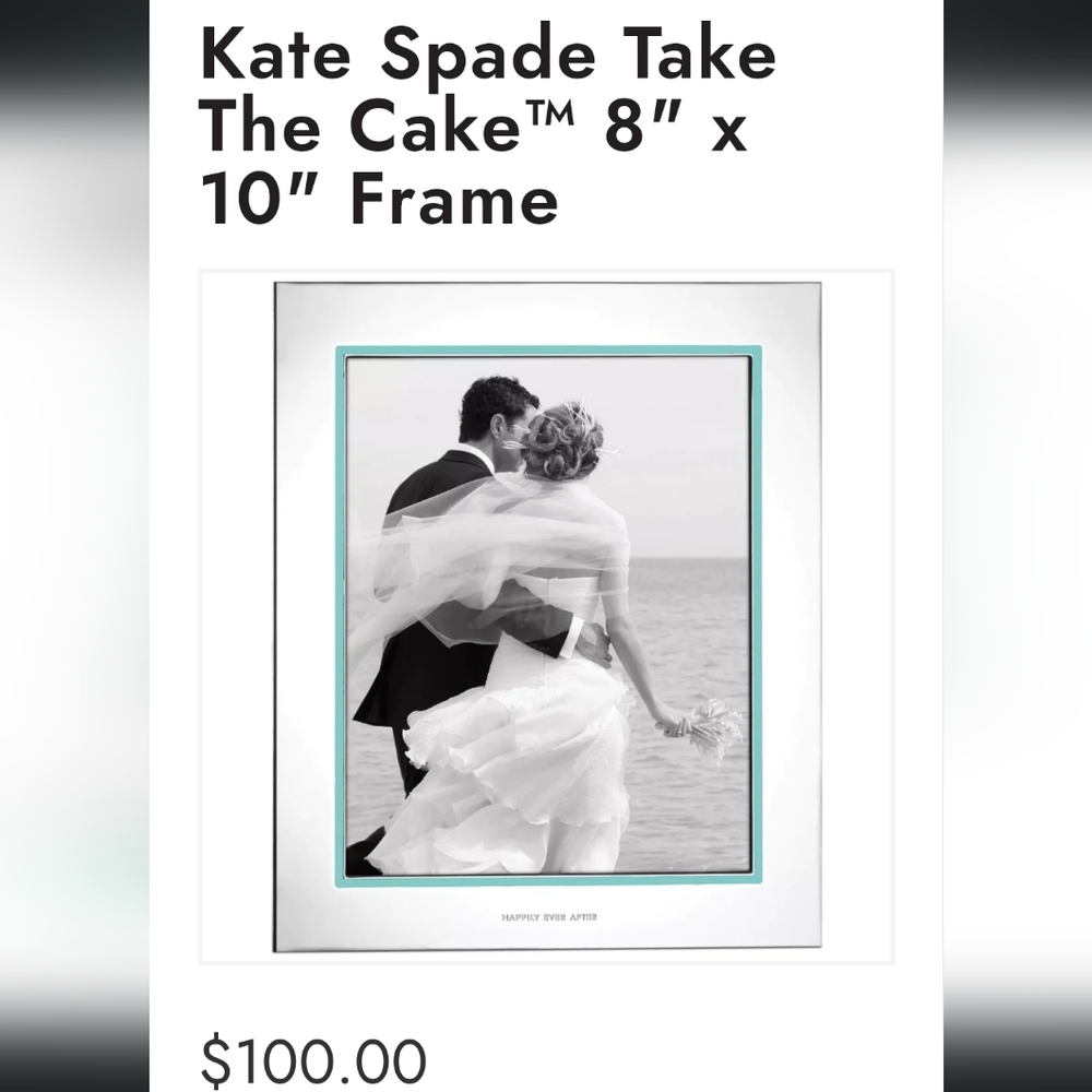 Kate Spade " Take the Cake " 8x10 picture frame